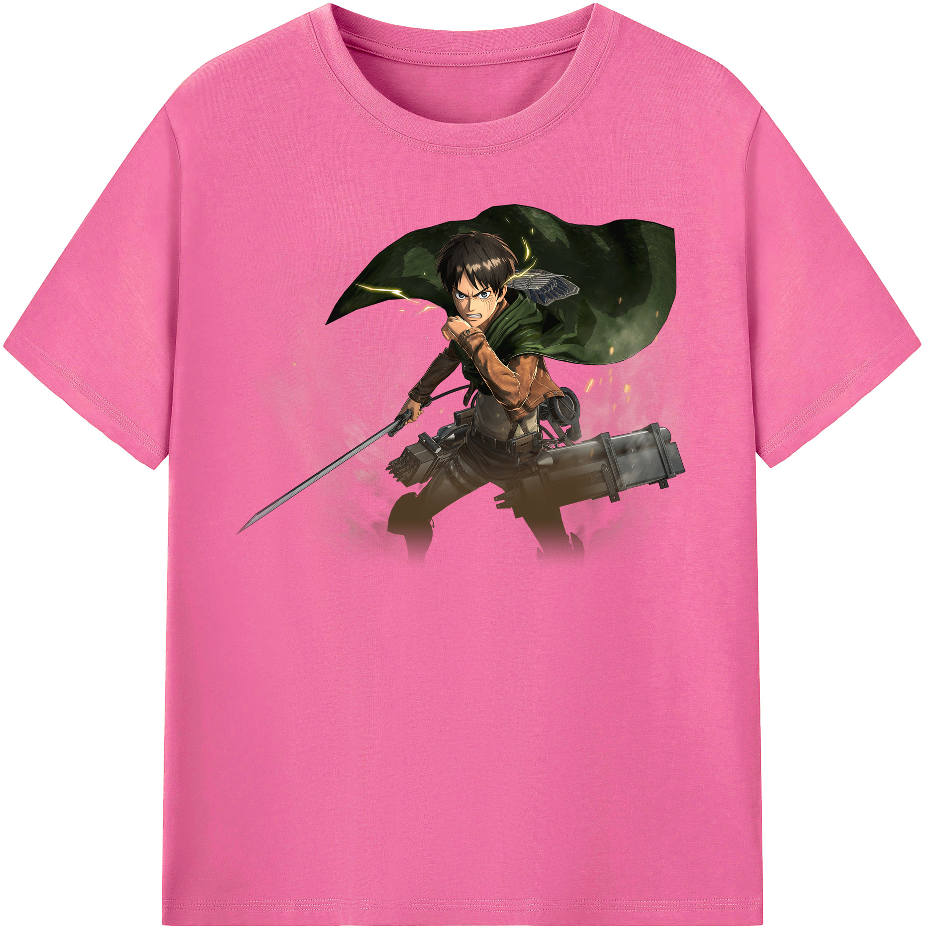 （画像用） 進撃の巨人 エレン･イェーガー Attack on Titan Eren Jäger レディースカジュアルプリントTシャツ（綿100％）